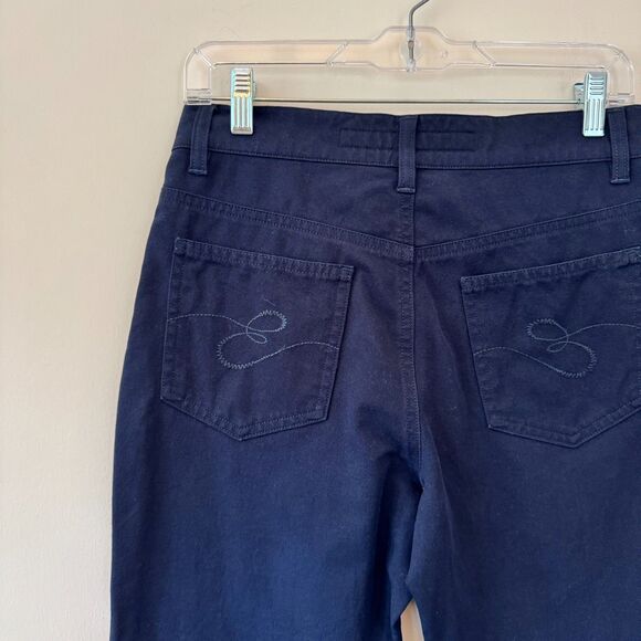 Escada 'Marie' Navy Blue Capri Pants Size 6 - Picture 5 of 8